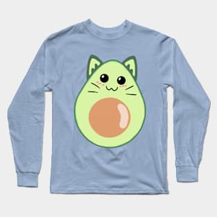 Avocado Kitten Long Sleeve T-Shirt